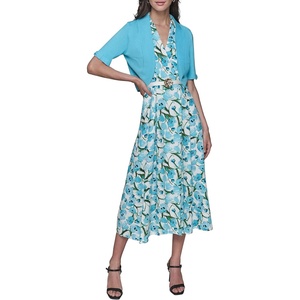 image:imageKarl Lagerfeld Womens Cropped Short Sleeve ShrugBlue Hydrangea