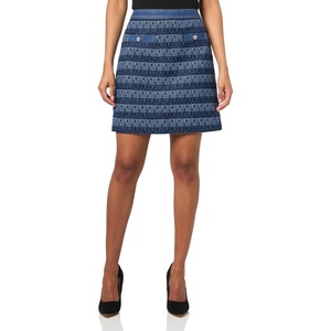 image:imageKarl Lagerfeld Womens Denim Tweed SkirtBlue AuraFrench Blue Multi