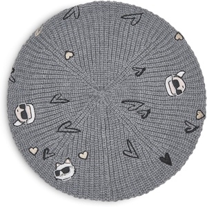 image:imageKarl Lagerfeld Womens Embroidered Karl Hearts BeretHeather Granite