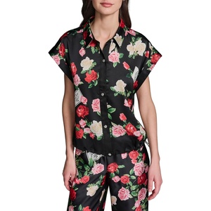 image:imageKarl Lagerfeld Womens Floral Summer Fashion Printed BlouseBlack Multi