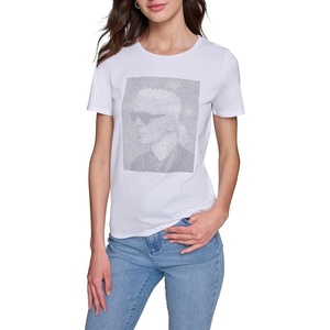 image:imageKarl Lagerfeld Womens Graphic Square Logo TShirtKarl Logo White