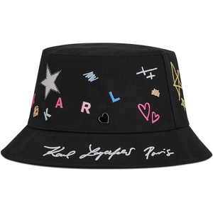 image:imageKarl Lagerfeld Womens Hearts and Stars Bucket HatBlack