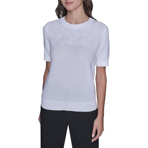 image:imageKarl Lagerfeld Womens Lace Trim SweaterSoft White