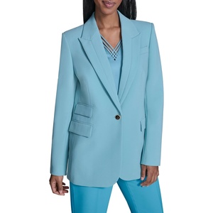 image:imageKarl Lagerfeld Womens Long Sleeve Lapel 3 Pocket Polished Suiting JacketAqua Mist
