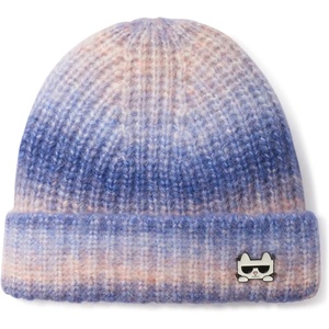 image:imageKarl Lagerfeld Womens Multicolor Beanie with Choupette PinPowder Blue