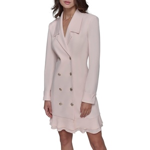 image:imageKarl Lagerfeld Womens Novelty Button Collared Blazer Mini DressRose