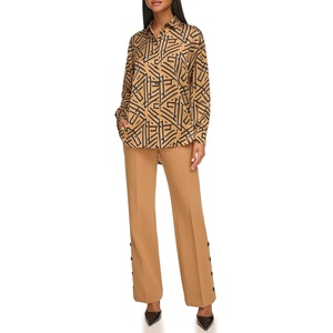 image:imageKarl Lagerfeld Womens Oversized Printed BlouseCaramelBlack Multi