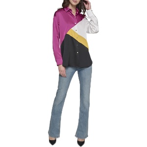 image:imageKarl Lagerfeld Womens Oversized Printed BlouseFuchsia Soft White Combo