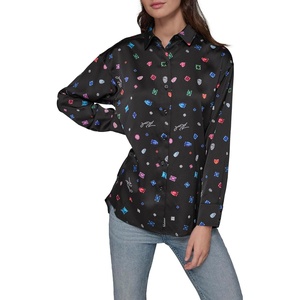 image:imageKarl Lagerfeld Womens Oversized Printed BlouseJeweled Black Multi