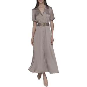 image:imageKarl Lagerfeld Womens Short Sleeve Buttons Down Front ShirtdressTruffle