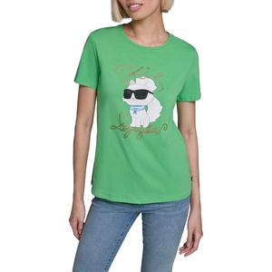 image:imageKarl Lagerfeld Womens Short Sleeve Crew Neck Logo TShirtGarden Green
