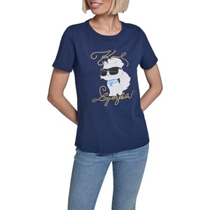 image:imageKarl Lagerfeld Womens Short Sleeve Crew Neck Logo TShirtNaval Academy