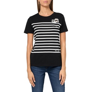 image:imageKarl Lagerfeld Womens Short Sleeve Crew Neck Logo TShirtNew Black
