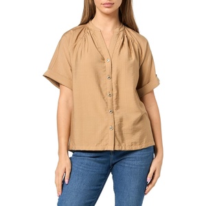 image:imageKarl Lagerfeld Womens Short Sleeve Slub Rayon Casual Light Weight BlouseCartouche