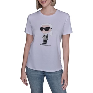 image:imageKarl Lagerfeld Womens Short Sleeve Soft Everyday Logo TShirtNew White