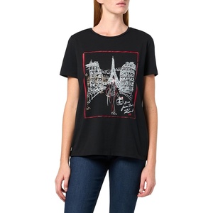 image:imageKarl Lagerfeld Womens Short Sleeve Soft Everyday Paris Logo TShirtNew Black