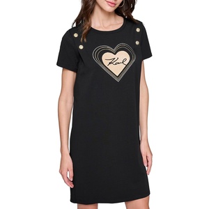 image:imageKarl Lagerfeld Womens Short Sleeve Soft Logo TShirt DressBlack