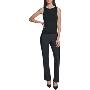 image:imageKarl Lagerfeld Womens Sleeveless Sweater with Classic Karl Logo ArmholesBlackBisque