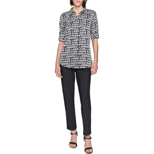 image:imageKarl Lagerfeld Womens Soft Everyday BlouseBlackSoft White