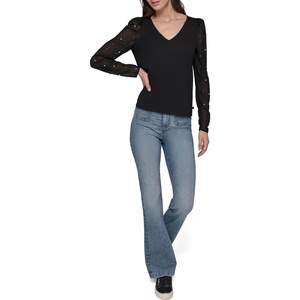 image:imageKarl Lagerfeld Womens Soft Everyday Knit BlouseBlack