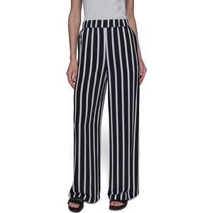 image:imageKarl Lagerfeld Womens Soft Everyday Striped Casual PantBlackSoft White