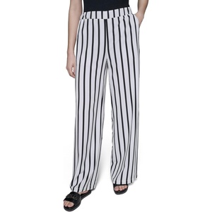 image:imageKarl Lagerfeld Womens Soft Everyday Striped Casual PantSoft WhiteBlack