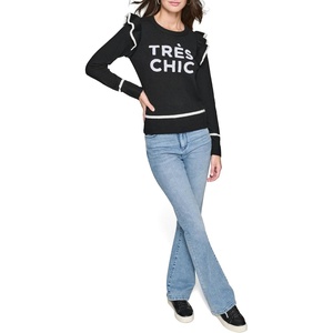image:imageKarl Lagerfeld Womens Soft Everyday SweaterBlackSoft White