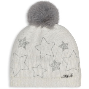 image:imageKarl Lagerfeld Womens Star Power Faux Fur BeanieIvory