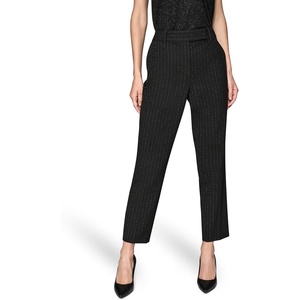 image:imageKarl Lagerfeld Womens Straight Leg Soft Suiting Ankle PantBlackMetal