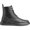 image:imageKARL LAGERFELD Mens Side Zip Rubber Sole Wingtip BootBlack