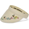 image:imageKARL LAGERFELD Paris Womens Garden Straw Visor Ivory One Size
