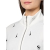 image:imageKARL LAGERFELD Womens Athleisure Sporty Allover Logo JacketSoft White