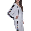 image:imageKARL LAGERFELD Womens Athleisure Sporty Karl Logo JacketSoft White