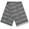 image:imageKARL LAGERFELD Womens Block Logo Lightweight PashminaBlack