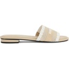 image:imageKARL LAGERFELD Womens Cairra Flat Sandal With Logo StitchingDusty Nude
