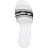 image:imageKARL LAGERFELD Womens Cairra Flat Sandal With Logo StitchingWhiteBlack