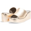 image:imageKARL LAGERFELD Womens Calvina Slip on Platform Wedge SandalWhite Gold