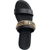 image:imageKARL LAGERFELD Womens Canne Double Band Flat Sandal With Chain Logo DesignBlack