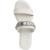 image:imageKARL LAGERFELD Womens Canne Double Band Flat Sandal With Chain Logo DesignSoft White