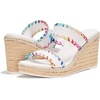 image:imageKARL LAGERFELD Womens Carcel Double Strap Espadrille Wedge SandalBright White