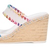 image:imageKARL LAGERFELD Womens Carcel Double Strap Espadrille Wedge SandalBright White