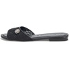 image:imageKARL LAGERFELD Womens Celin Floral Flat Sandal With Flower PinBlack