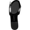 image:imageKARL LAGERFELD Womens Ciaran Flat Sandal With Bow DetailBlackSilver