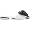image:imageKARL LAGERFELD Womens Ciaran Flat Sandal With Bow DetailBright WhiteBlack