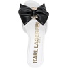 image:imageKARL LAGERFELD Womens Ciaran Flat Sandal With Bow DetailBright WhiteBlack