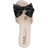 image:imageKARL LAGERFELD Womens Ciaran Flat Sandal With Bow DetailNew NudeBlack