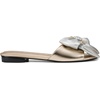 image:imageKARL LAGERFELD Womens Ciaran Flat Sandal With Bow DetailWhite GoldSilver