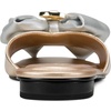 image:imageKARL LAGERFELD Womens Ciaran Flat Sandal With Bow DetailWhite GoldSilver