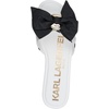 image:imageKARL LAGERFELD Womens Ciaran Flat Sandal With Bow DetailWhiteBlack