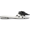 image:imageKARL LAGERFELD Womens Ciaran Flat Sandal With Bow DetailWhiteBlack